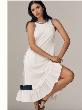 anthropologie sleeveless sweetheart a-line midi dress By Anthropologie Sleeveless Sweetheart A-Line Midi Dress
